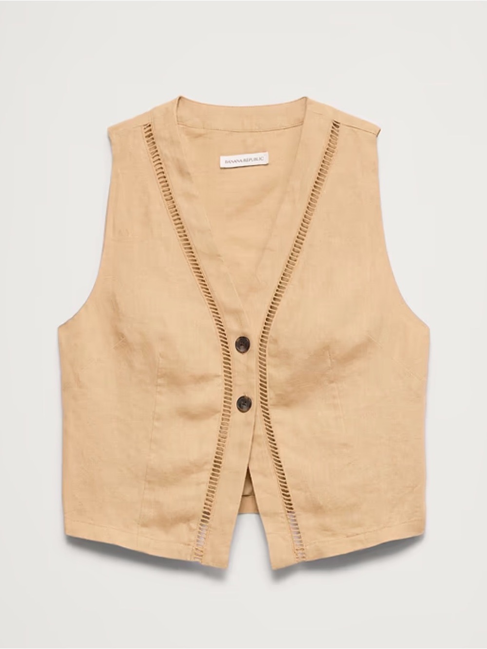 Banana Republic Line V-Neck Button Vest
